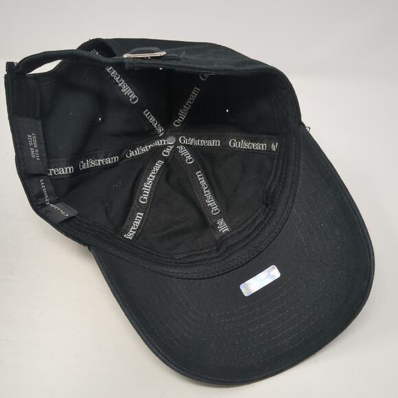 Gulfstream G600 Slideback Baseball Cap Black One Size Adjustable Embroidered - Picture 7 of 11